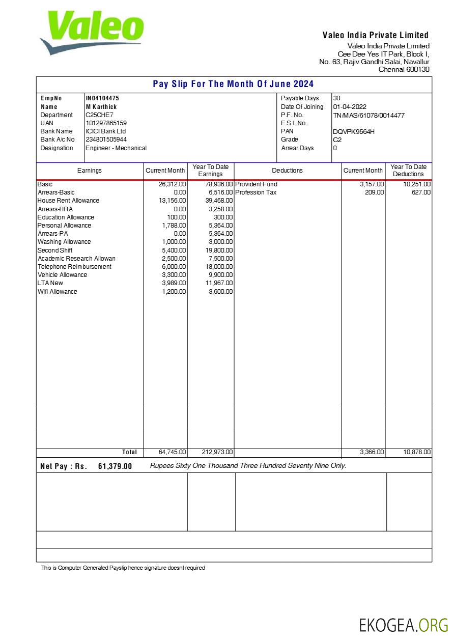 Modèle de fiche de paie Valeo Inde aux formats Word et PDF.pdf, 1
